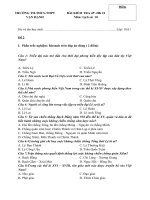 Download Đề kiểm tra 45 phút kì 2 lịch sử 10 - THPT Vạn Hạnh