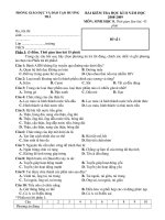 Download Đề thi HKII sinh học khối 8- đề số 2