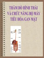 THĂM dò HÌNH THÁI và CHỨC NĂNG TIÊU hóa (BỆNH học nội) (chữ biến dạng do slide dùng font VNI times, tải về xem bình thường) 