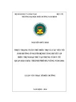 Thực trạng tuân thủ điều trị và các yếu tố ảnh hưởng ở người bệnh tăng huyết áp điều trị ngoại trú tại trung tâm y tế quận hải châu thành phố đà nẵng năm 2016 