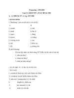 tiếng anh 7 tuần 22 ngày học 422021  thcs tam thôn hiệp