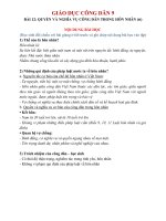 Giáo dục công dân 9 - Bài 12: Quyền và nghĩa vụ công dân trong hôn nhân (tt)