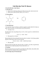 Tải Giải Hóa 9 Bài 39: Benzen - Giải bài tập Hóa 9