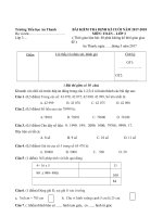 Đề thi học kì 2 lớp 3 môn Toán năm 2017-2018