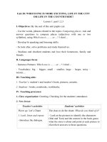 Tải Giáo án Tiếng Anh lớp 5 Unit 20: Which one is more exciting, life in the city or life in the countryside - Lesson 1 - Giáo án điện tử môn Tiếng Anh lớp 5