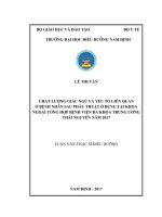 Chất lượng giấc ngủ và yếu tố liên quan ở bệnh nhân sau phẫu thuật ổ bụng tại khoa ngoại tổng hợp bệnh viện đa khoa trung ương thái nguyên năm 2017 