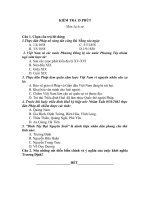 Download Đề kiểm tra 15 phút môn lịch sử lớp 8