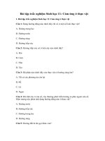 Tải Bài tập trắc nghiệm Sinh học 11: Cảm ứng ở thực vật - Để học tốt môn Sinh học lớp 11