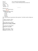 Tuan 04_Tiết 02_Anh_K7_Bài 10 Health and hygiene (B 3,4) bài viết