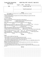 Download Bài kiểm tra hó học 9- bài viết số 2