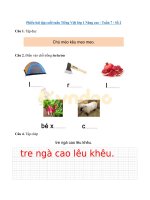 Tải Phiếu bài tập cuối tuần Tiếng Việt 1 nâng cao Tuần 7 Số 2 - Đề kiểm tra Tiếng Việt cuối tuần lớp 1 Sách Chân trời sáng tạo