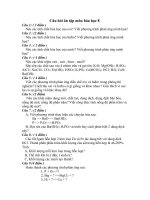 Download Đề cương ôn tập môn hóa học 8