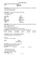 Bài ôn tập Toán, Tiếng Việt lớp 2 cho học sinh trong thời gian nghỉ phòng, chống dịch Corona năm học 2019- 2020