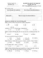 Đề thi giữa kì 1 lớp 5 môn Toán năm 2020 – 2021