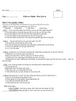 Download Đề kiểm tra 45 phút lịch sử khối 8 kì 1