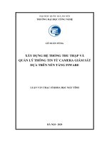(Luận văn thạc sĩ) xây dựng hệ thống thu thập và quản lý thông tin từ camera giám sát dựa trên nền tảng fiware​ 