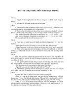 Download Đề thi chọn HSG môn sinh học 9 vòng 2