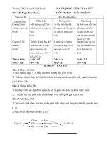 Download Ma trận đề và đáp án kiểm tra 1 tiết HKI sinh học 9