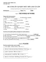 ÔN TẬP ANH VĂN KHỐI 7 (ENGLISH 7 - REVISION UNIT 7,8,9)