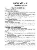 ÔN TẬP VẬT LÍ 8                                                           CHƯƠNG I – CƠ HỌC