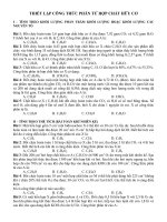 Download Bài tập về thiết lập công thức phân tử hợp chất hữu cơ