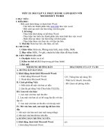 Tải Giáo án môn Tin học lớp 10 bài 22 - Bài tập và thực hành - Làm quen với Microsoft Word