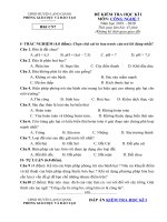 Tải Đề kiểm tra Công nghệ 7 học kì 1 Phòng GD&ĐT huyện Lạng Giang, Bắc Giang năm học 2019 - 2020 - Đề kiểm tra học kì 1 môn Công nghệ lớp 7 có đáp án