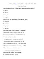 Tải Đề thi học kì 1 lớp 1 môn Tự nhiên và xã hội năm học 2019 - 2020 - Đề kiểm tra học kì 1 môn Tự nhiên xã hội lớp 1