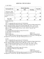 Download Ma trận đề thi và đáp án kiểm tra 1 tiết hóa học 8