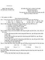 Download Đề kiểm tra chất lượng cuối năm môn hóa học 9