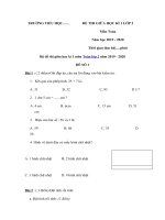 Tải Bộ đề thi giữa học kì 1 môn Toán lớp 2 năm 2019 - 2020 - Đề kiểm tra giữa học kì 1 lớp 2 môn Toán