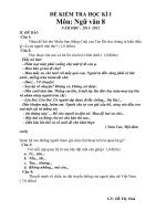 Download Đề và đáp án thi HKI văn 8 tiết 63