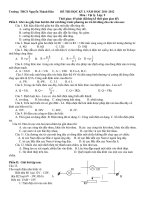 Download Đề thi HKI vật lý 9- THCS Nguyễn Thành Hãn