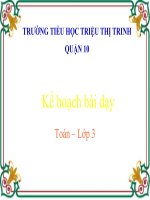 Dạy học trực tuyến môn Toán lớp 3 - Tuần 25