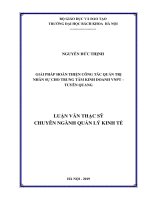 Giải pháp hoàn thiện công tác quản trị nhân sự cho trung tâm kinh doanh VNPT   tuyên quang 