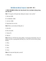 Tải Đề thi học kì 1 lớp 7 môn Vật lý năm học 2020 - 2021 có đáp án - Đề 1 - Đề kiểm tra Vật lý 7 học kì 1 năm 2020 có đáp án