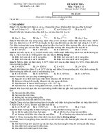 Download Đề kiểm tra 1 tiết vật lý 11- THPT Thanh Chương