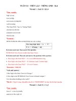 TUẦN 14 - TIẾT 1,2,3 - TIẾNG ANH - K.6 - UNIT 15 : B.3,4 + C.1,3 + C.3