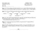 Download 2 đề kiểm tra 1 tiết hóa học 9 - THCS Mỹ An