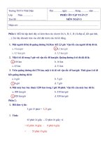 KHỐI 5 - ĐÁP ÁN - PHIẾU HỌC TẬP TOÁN - TUẦN 27