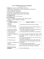 Tải Giáo án Tiếng Anh lớp 4 Unit 10: Where were you yesterday - Lesson 4 - Giáo án điện tử môn Tiếng Anh lớp 4