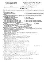 Download Đề kiểm tra 15 phút sinh học 11 kì 2- THPT Nguyễn Trãi