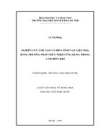 Nghiên cứu chế tạo và biến tính vật liệu mos2 bằng phương pháp thủy nhiệt ứng dụng trong cảm biến khí 