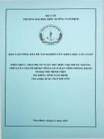 Kiến thức, thái độ về tuân thủ điều trị thuốc kháng virus của người bệnh viêm gan b mạn tính phòng khám ngoại trú bệnh viện đa khoa tỉnh nam định 