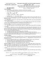 Download Đề thi tuyển sinh vào lớp 10 tỉnh Bắc Ninh môn hóa học