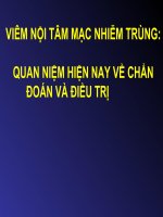 VIÊM nội tâm mạc NHIỄM TRÙNG QUAN NIỆM HIỆN NAY về CHẨN đoán và điều TRỊ (BỆNH học nội) (chữ biến dạng do slide dùng font VNI times, tải về xem bình thường) 