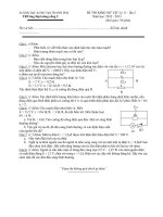 Download Đề và đáp án khảo sát lần 2 môn vật lý 11