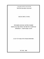 (Luận văn thạc sĩ) tích hợp giáo dục hướng nghiệp trong dạy học phần di truyền và biến dị sinh học 9   trung học cơ sở​ 