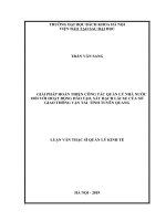 Giải pháp hoàn thiện công tác quản lý nhà nước đối với hoạt động đào tạo, sát hạch lái xe của sở giao thông vận tải tỉnh tuyên quang 