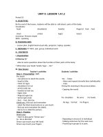 Tải Giáo án Tiếng Anh lớp 6 Unit 9: The body - Lesson 1 - Giáo án điện tử môn Tiếng Anh lớp 6